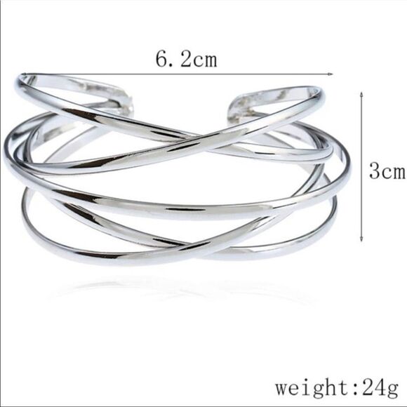 Elegant Gold Open Cuff Bracelet - Picture 6 of 10